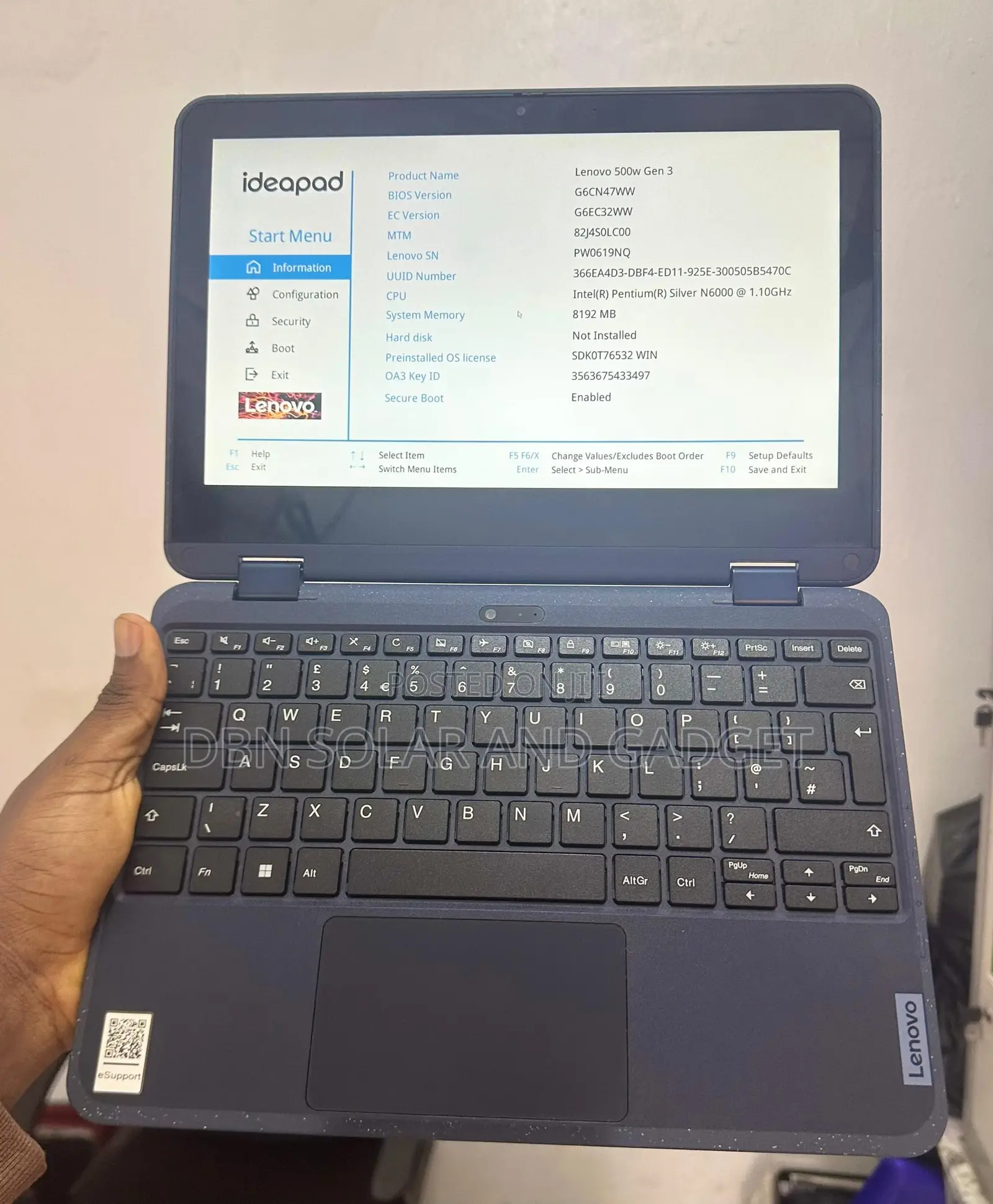 Laptop Lenovo 8GB Intel Celeron SSD 128GB