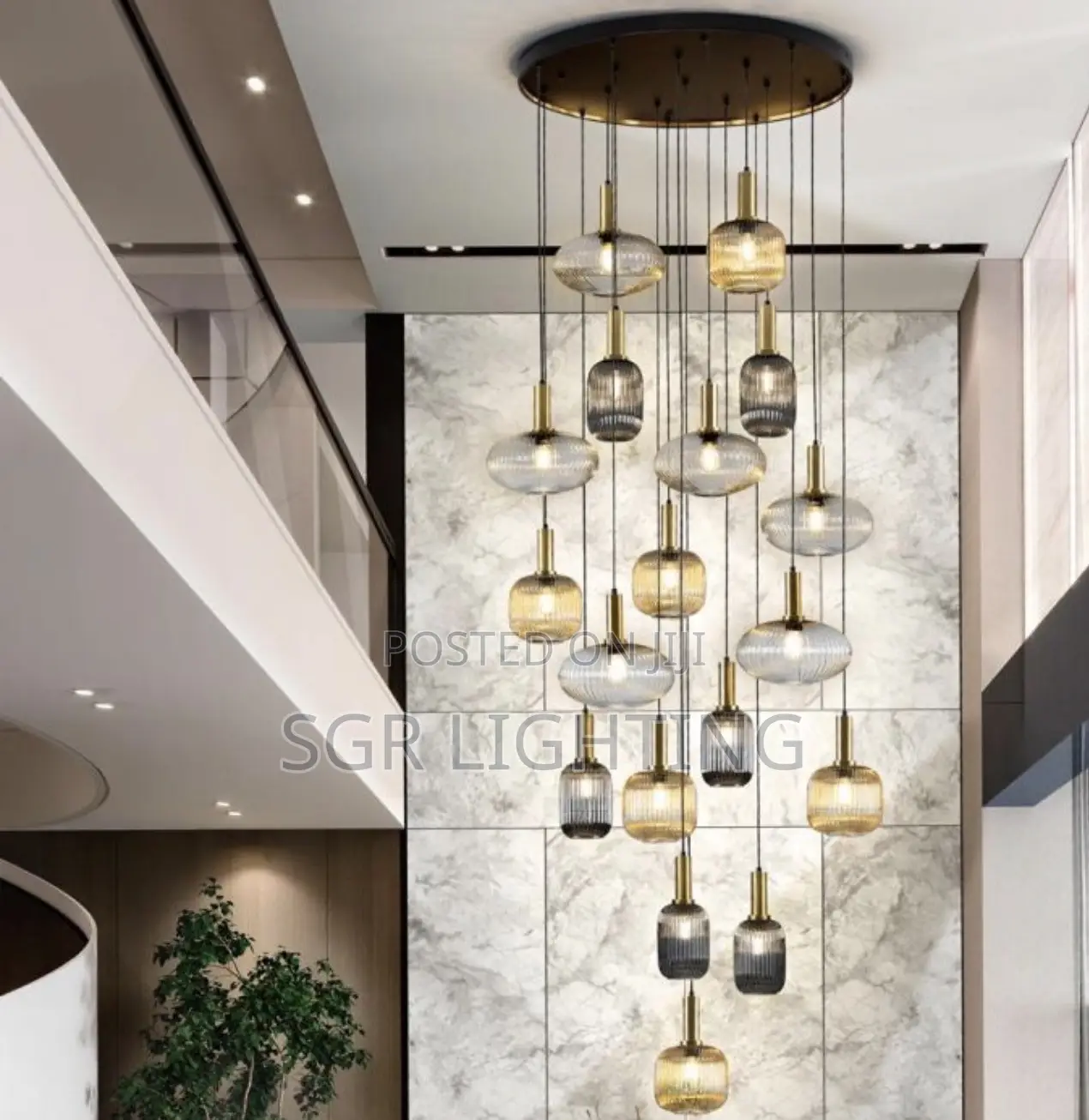 Nordic Stair Chandelier for Duplex Loft Apartment
