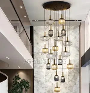 Nordic Stair Chandelier for Duplex Loft Apartment