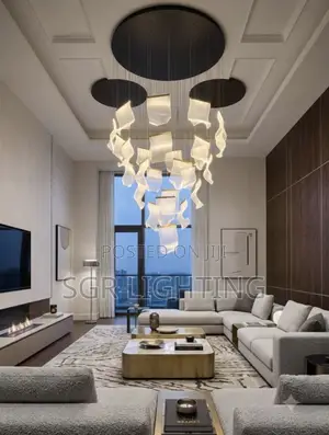 Nordic Stair Chandelier for Duplex Loft Apartment Mid Floor Hall