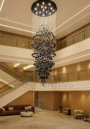 Nordic Stair Chandelier for Duplex Loft Apartment Mid Floor Hall