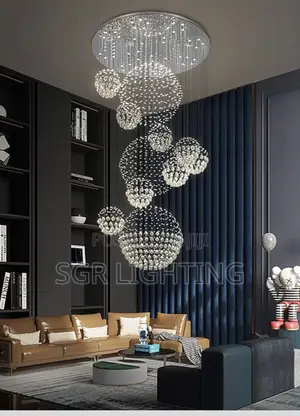 Nordic Stair Chandelier for Duplex Loft Apartment Mid Floor Hall