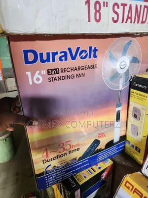 Duravolt 16 Inches 3 in 1 Rechargeable Fan