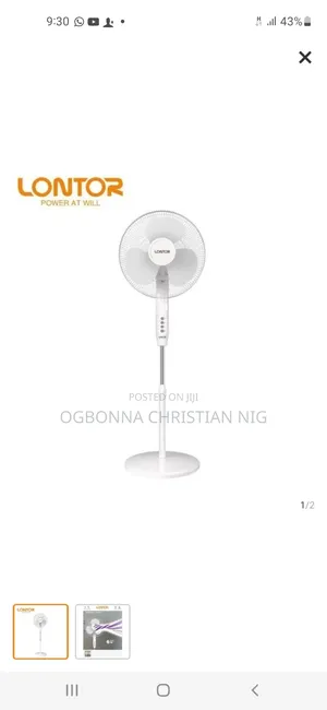 16inch Lontor Standing Fan