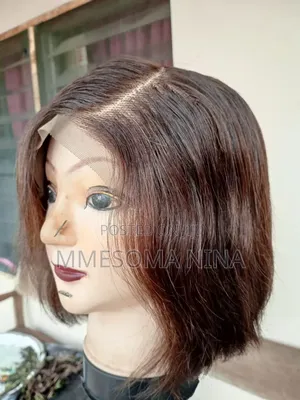 8" Brown Wig | 6×6 Closure | Handmade