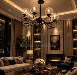 Luxury Magic Bean Glass Chandelier Nordic Light for Living Room