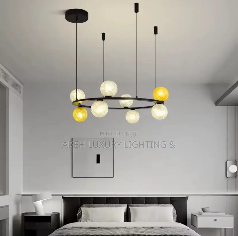 Creative Glass Sphere Circular Energy-Saving Pendant