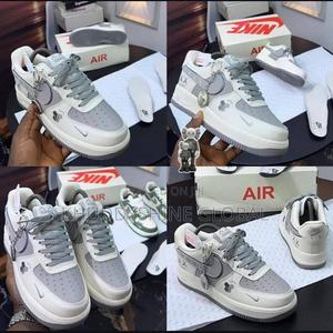🚨 *Nike Air Force (1) High"KAWS High Farm Workwear"in White and Gray