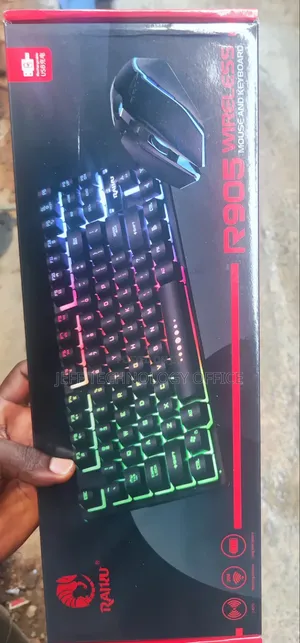 Raiku R905 Rechargeable Wireless Mouse and Keyboard Light Combo,