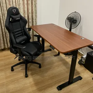Furgle Black Gaming Chair + Electric Standing Desk Combo