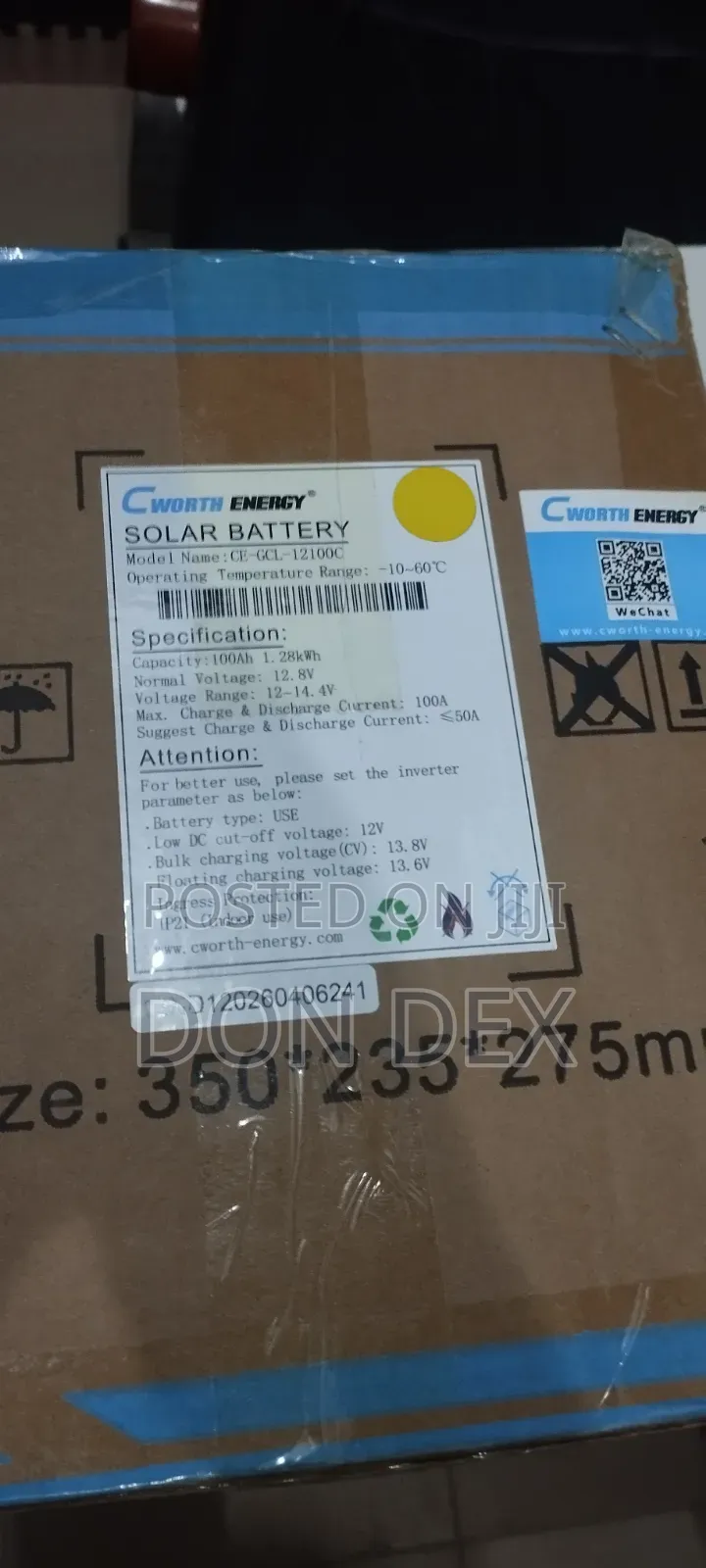 100Ah 12v Cworth Lithium Ion Battery