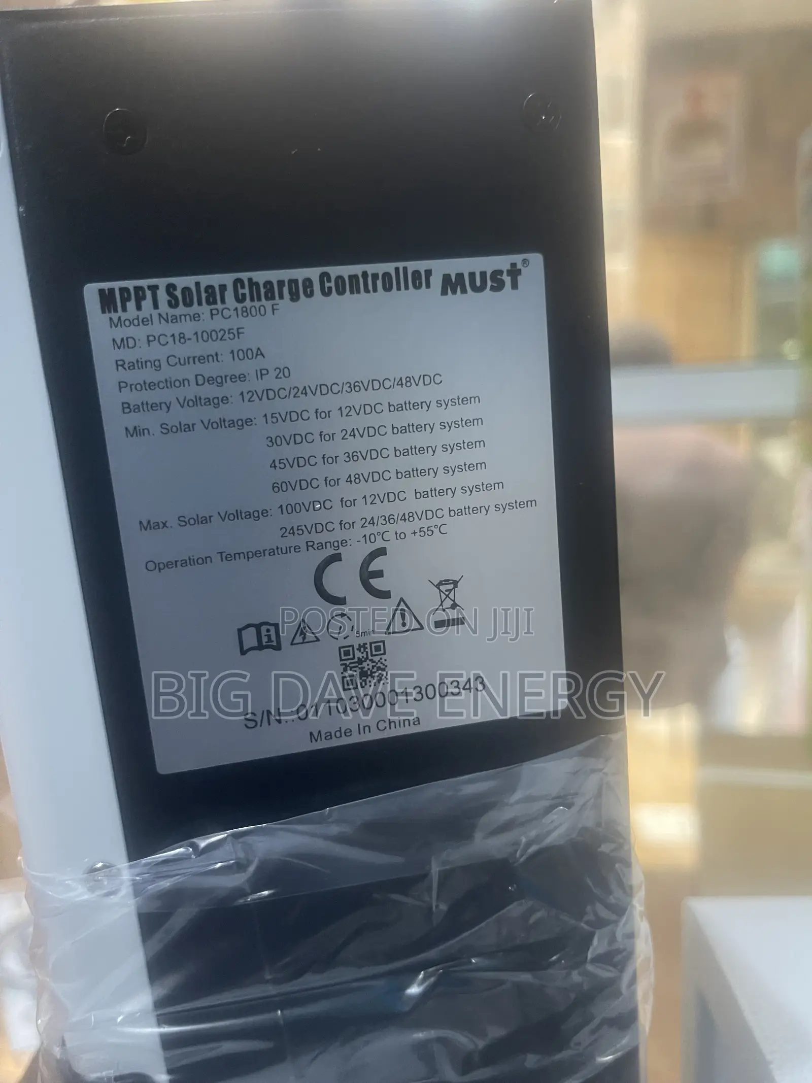 Must 100ah 12/24/36/48v 245vdc Panel Voltage