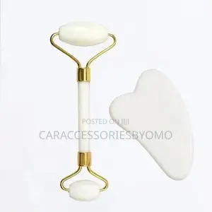Jade Roller and Gua Sha Face Set for Facial Massage