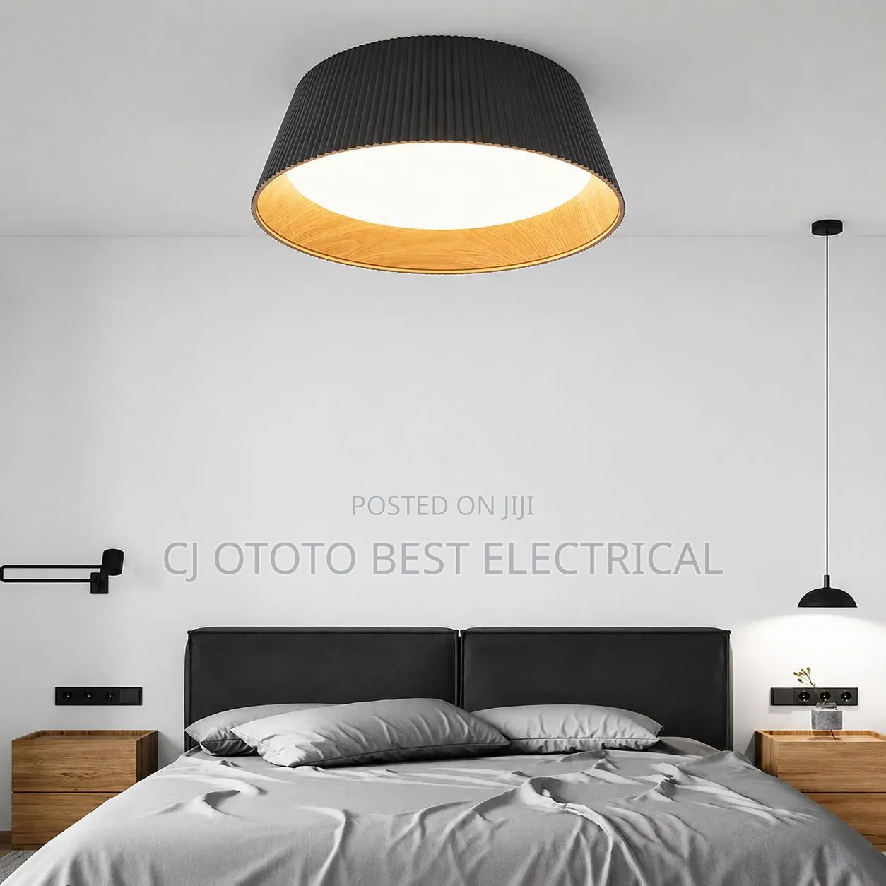 New Model Led Luxury Ceiling Light, Black & Gray Available