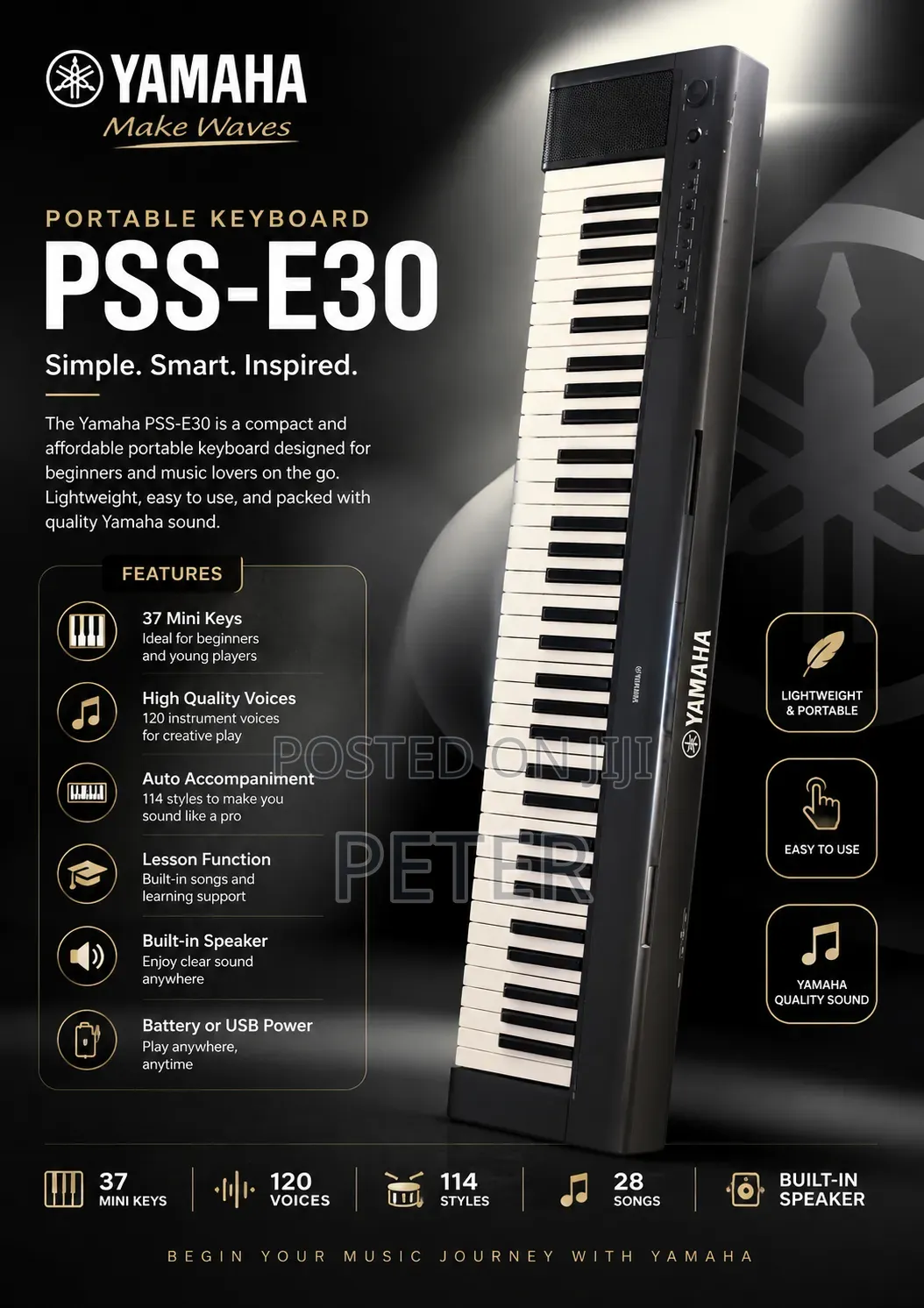 Yamaha PSS-E30 Keyboard With Combo