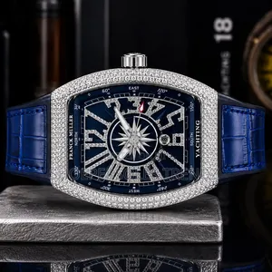 Men Lux Stoned Leather Watch
