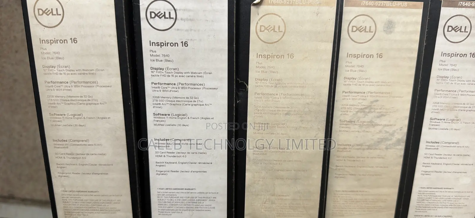 New Laptop Dell Inspiron 16 Plus 7640 32GB Intel Core Ultra 9 SSD 2T