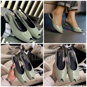 Peep-Toe Slingback Low Block-Heel