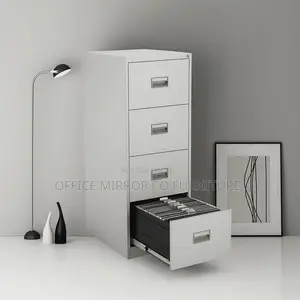 4-Door Metal Office Storage Cabinet With Drawers Security Locks