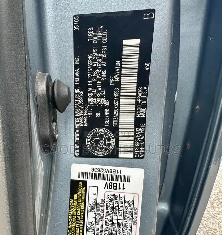 Toyota Sienna 2006 Blue