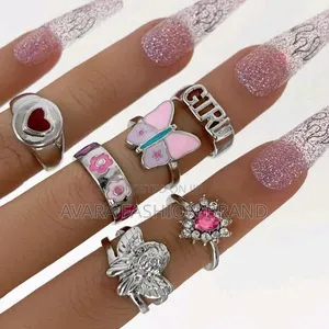 6 PCS/Set GIRL Knuckle Ring Set for Ladies