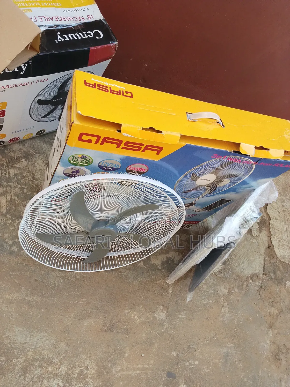 Qasa 18 Inch Standing Rechargeable Fan (Qrf-7928)+rotation+solar Panel