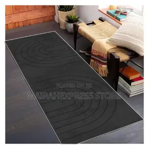 Fluffy Gray Corridor Carpet Runner  Atm