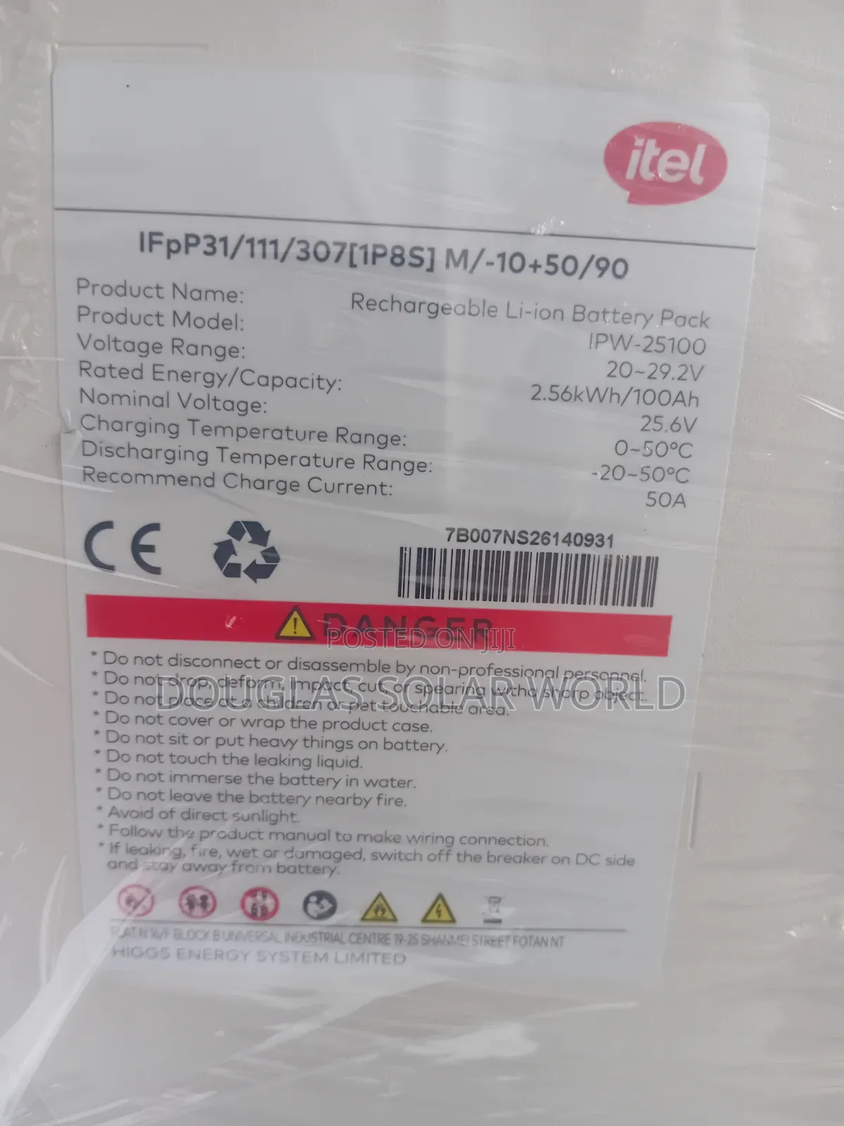 Itel 2.5kWh Lithium Battery