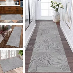 Fluffy Gray Corridor Carpet Runner  Atm