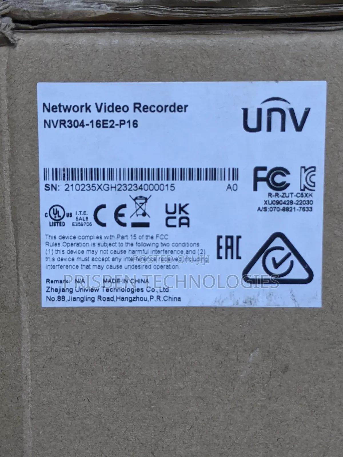Uniview 16ch NVR 4 SATA