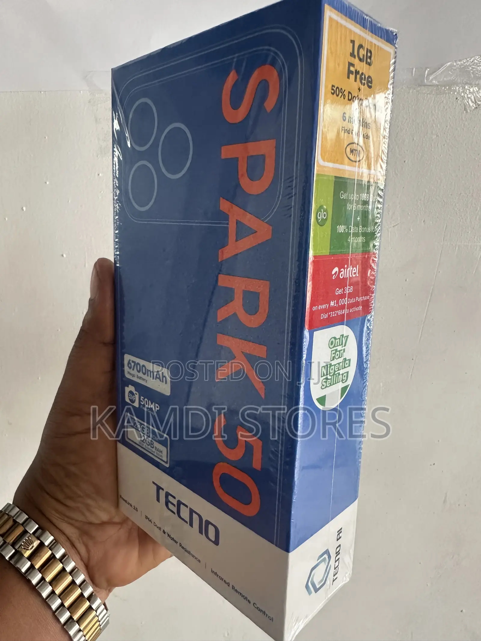 New Tecno Spark 50 128 GB Blue