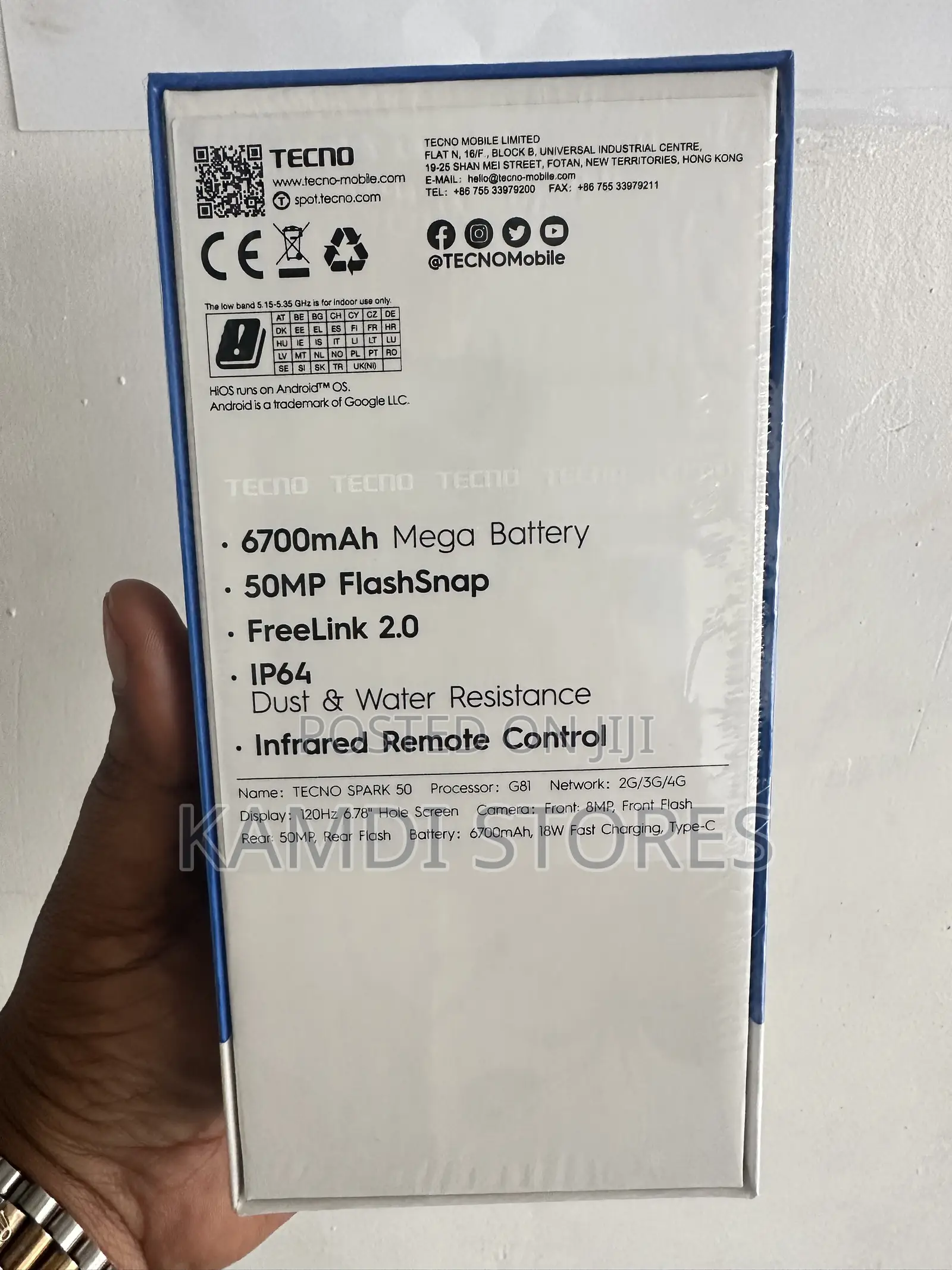 New Tecno Spark 50 128 GB Blue