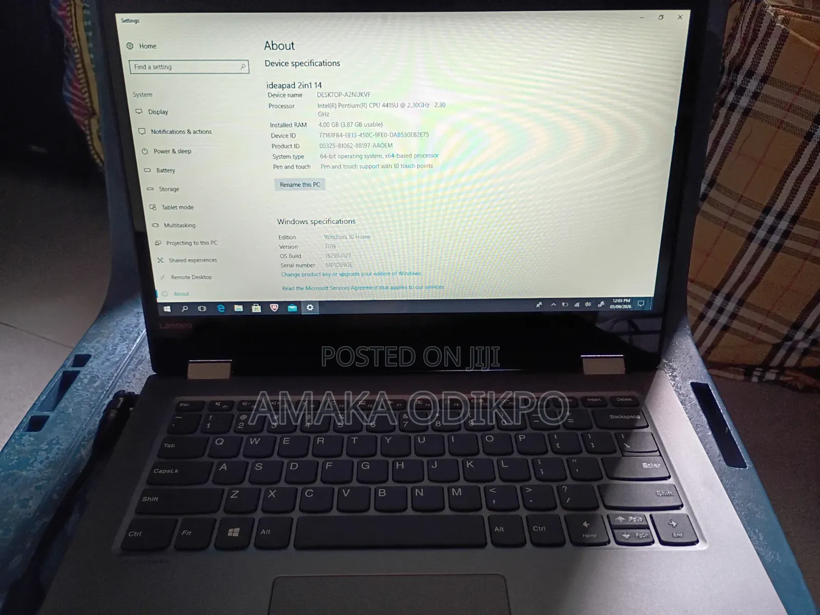 Laptop Lenovo 4GB HDD 500GB