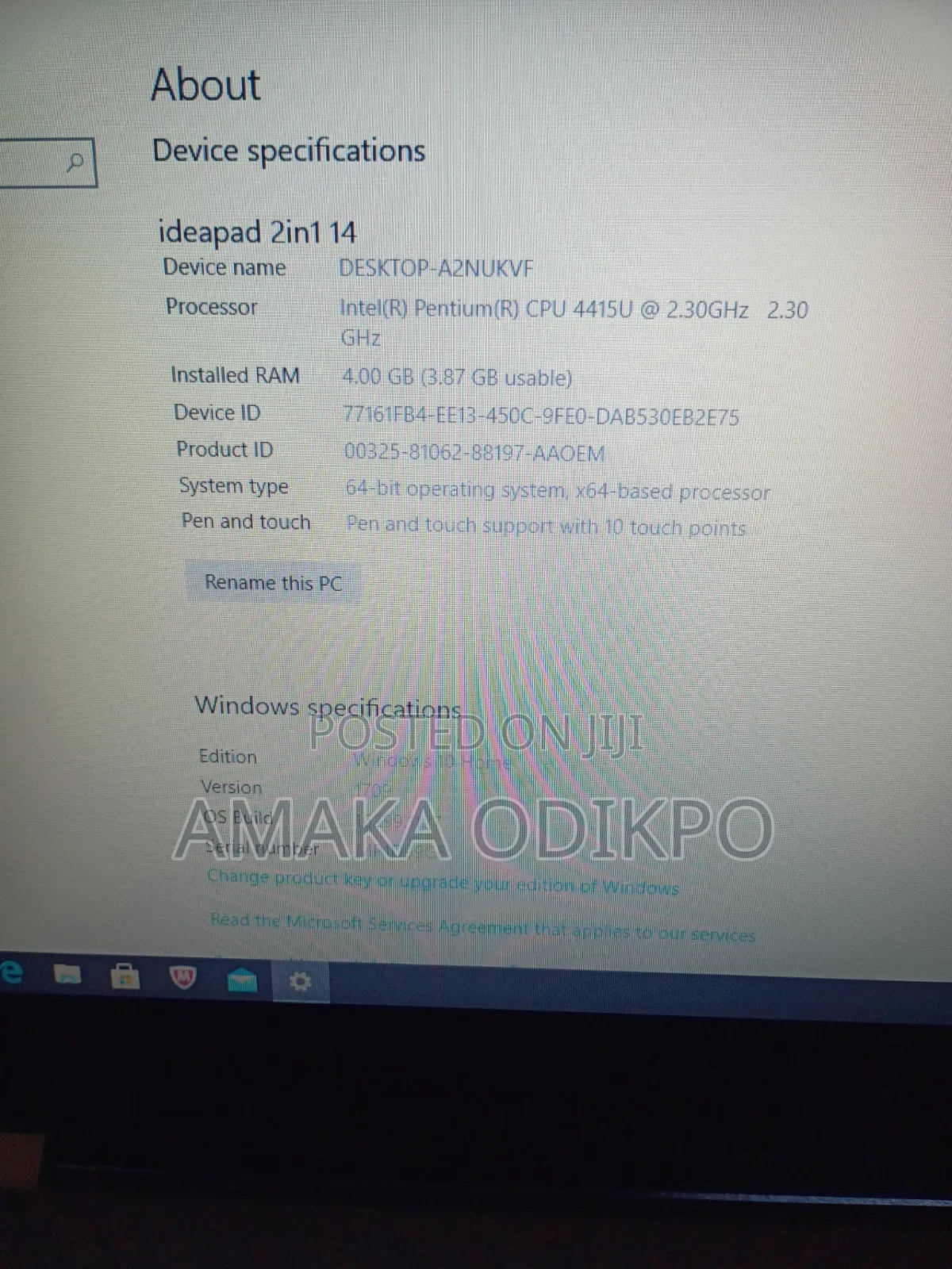 Laptop Lenovo 4GB HDD 500GB