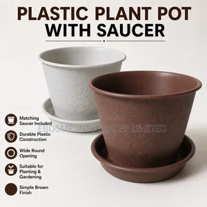 Plastic Plant Pot With Saucer