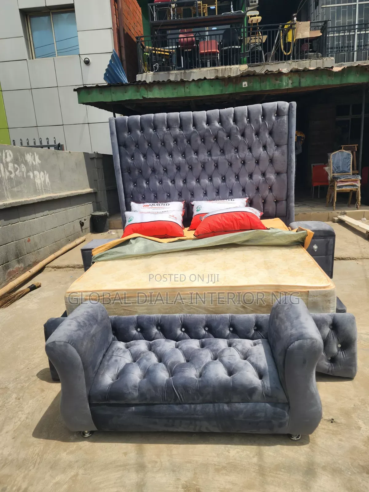 Quality 6by6 Velvet Bedframe Set