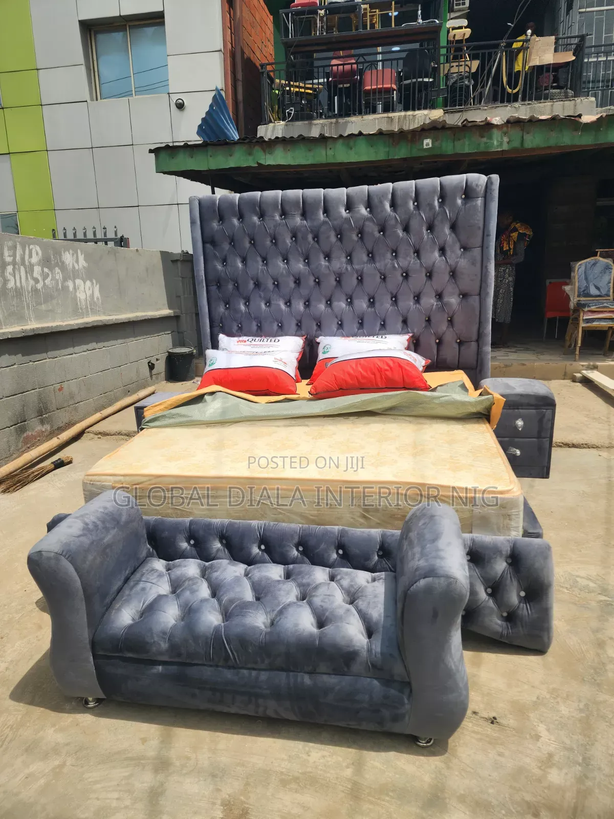 Quality 6by6 Velvet Bedframe Set