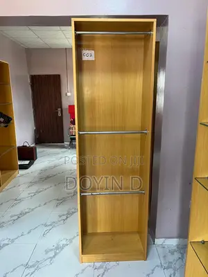 Tall Single-Bay Wooden Garment Display Rack