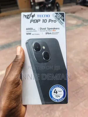 New Tecno Pop 10 Pro 128 GB Black