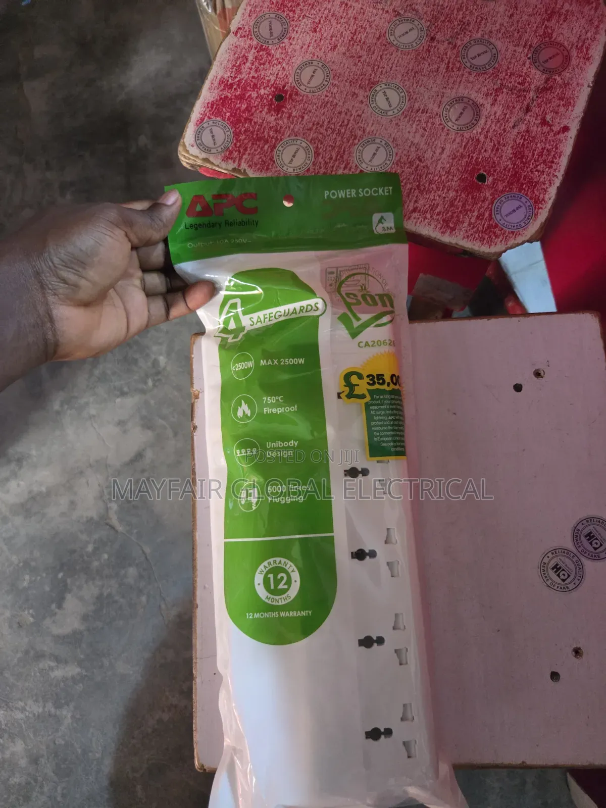 Quality APC 5-Way Power Extension Socket