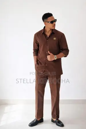 Men Two Piece Linen Set