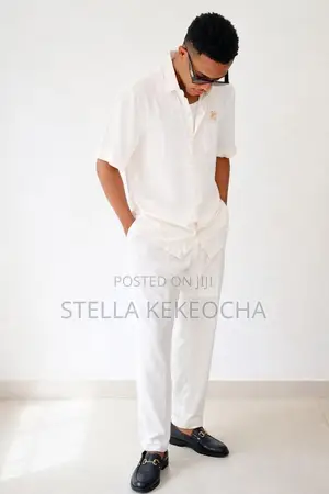 Men Two Piece Linen Set