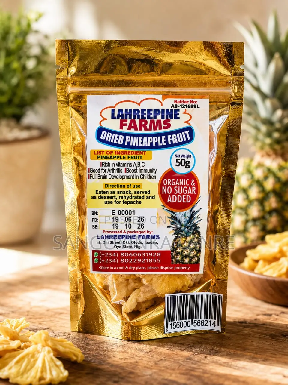 Healthy Snack (Dried Pineapple)
