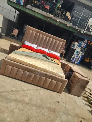 Brown 6by6 Padded Bedframe Set