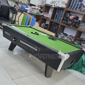 7ft & 8ft Marble-Top Coin-Operated Pool Snooker Table + Accessories