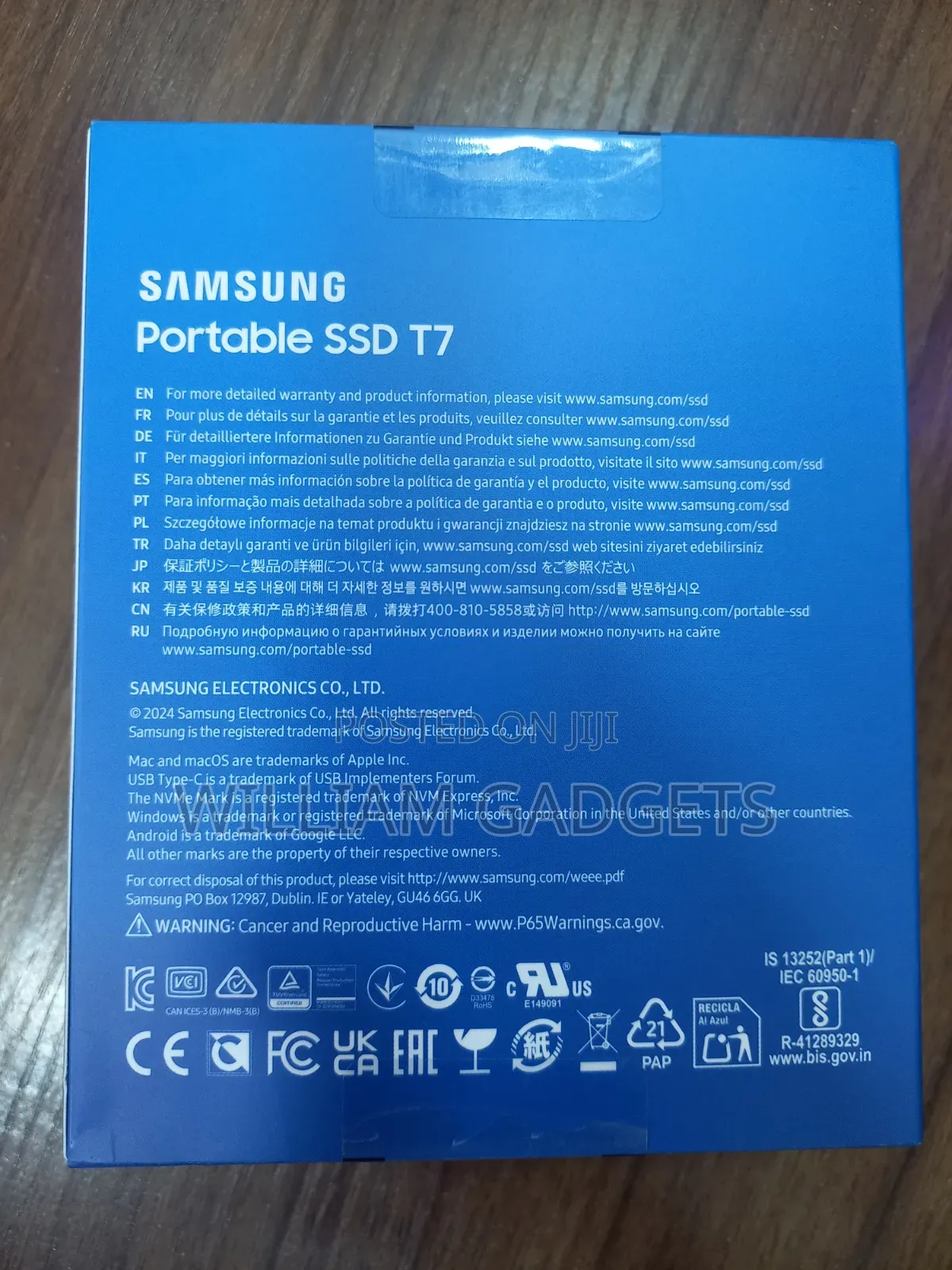 Samsung Portable SSD T7 2tb