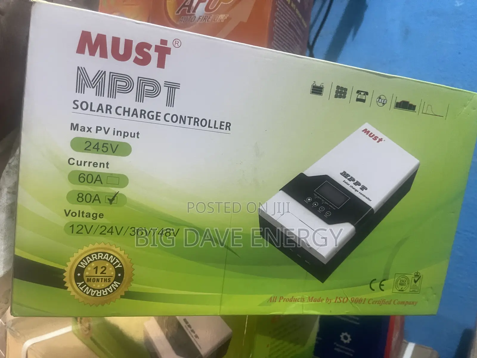 80ah 12/24/36/48v Must MPPT Charge Controller