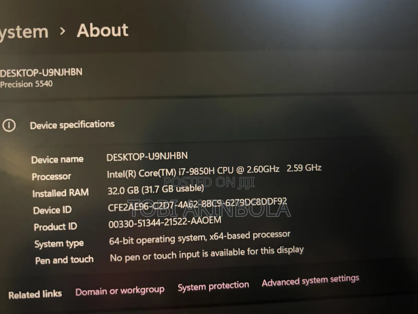 Laptop Dell Precision 15 5540 32GB Intel Core i7 SSD 1T
