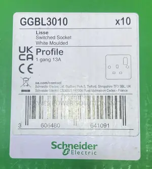 GGBL3010 1Gang Lisse 13A Schnider
