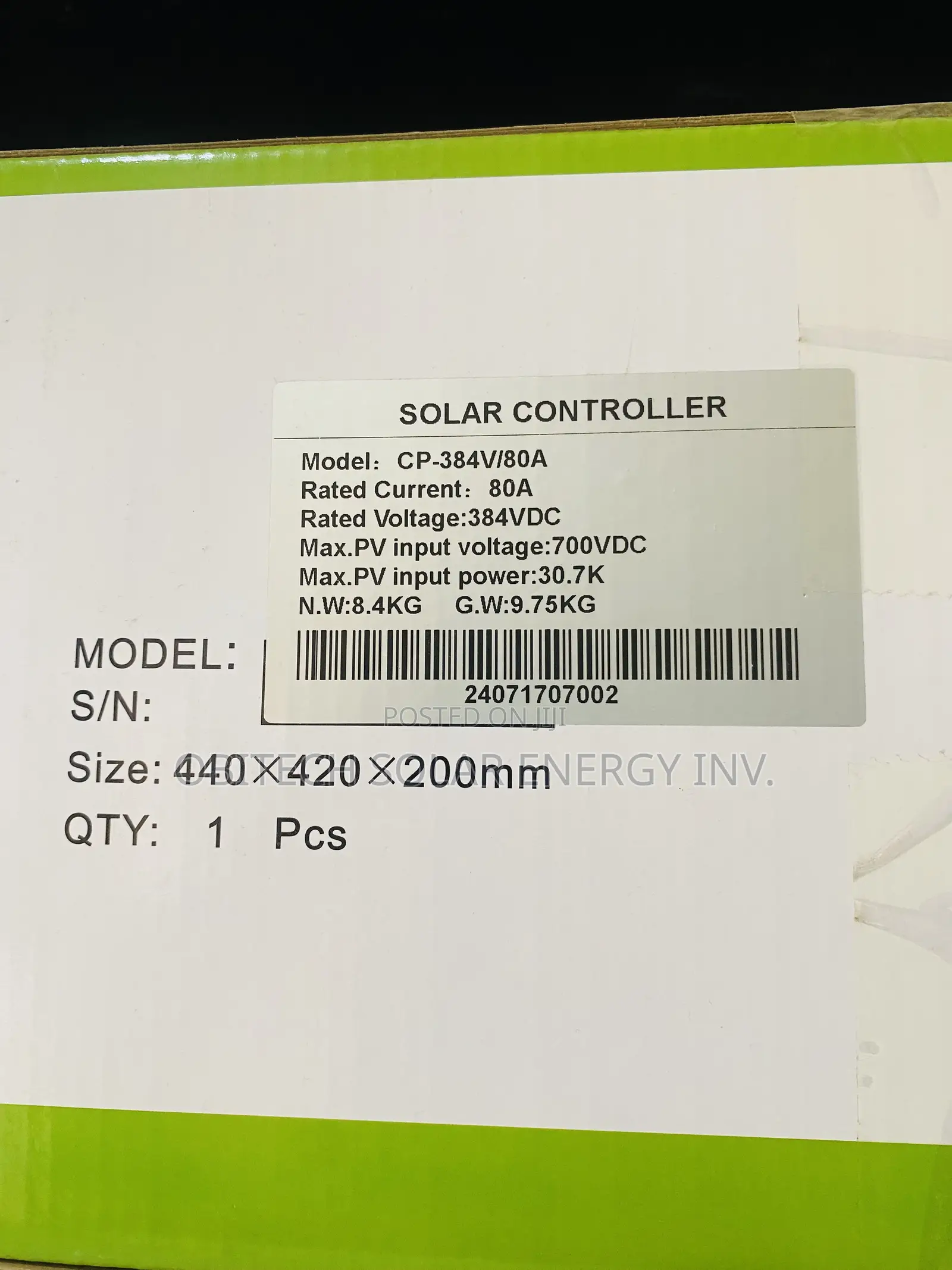 80A 384V Yohako Solar Charge Controller